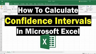 How To Calculate Confidence Intervals In Excel [upl. by Laing471]