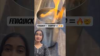 Feviquick ➕￼ shampoo 🟰Reaction 🔥 😱  KaRiPieEast shorts [upl. by Penelopa]