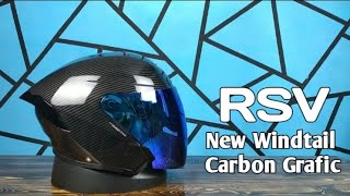 Review RSV New Windtail Carbon Grafic  Visor Iridium Blue Ganteng Brader [upl. by Romine]