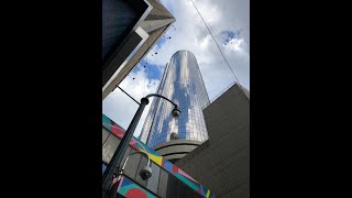 Harrowing glass elevator ride up to the 72nd floor of the Westin Peachtree Plaza on Mon 103023 [upl. by Irap]