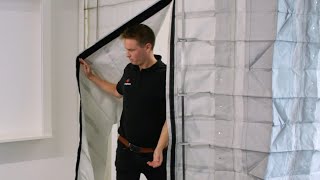 FireMaster Concertina Egress Fire Curtain Product Video [upl. by Arammat]