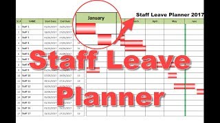 Gant Chart  Staff Leave Planner  Project planner [upl. by Nnyroc]