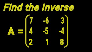 Inverse of a 3x3 Matrix  THE SIMPLE WAY [upl. by Carlyle]