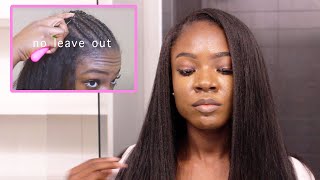 How to Do A Sew In With ZERO LEAVE OUT UNDETECTABLE Crochet Method [upl. by Airdnaid914]