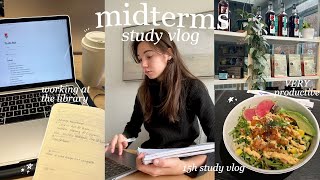 midterms vlog  VERY productive study days working at the library amp get productive with me [upl. by Keith388]