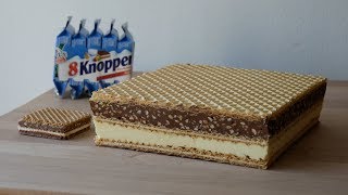 XXL Knoppers Selber Machen Rezept  Homemade Giant Knoppers Waffle Sandwich  ENG SUBS [upl. by Vez293]