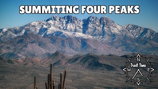 CLIMBING FOUR PEAKS  Browns Peak Summit  The Tallest Point in Maricopa County AZ [upl. by Darrej]