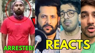 YouTubers Reacts To GAURAVZONE ARREST  GauravZone Arrested by Police  shorts [upl. by Kacey851]