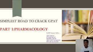 Road to crack GPAT Part 1 Pharmacology [upl. by Salahi]