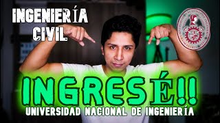 CÓMO INGRESÉ A LA UNI  Ingeniería Civil  Preparación  Academias [upl. by Vlad]