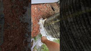 Caked up condenser coil gets a cleaning [upl. by Maher]