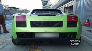 Lamborghini Gallardo with Tubi Style Exhaust Redline Revs [upl. by Neerak141]