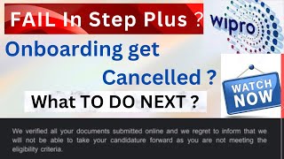 Fail In Step Plus AssessmentGot Rejection Mail What after Getting Reject Mail in Wipro Step Plus [upl. by Mell]