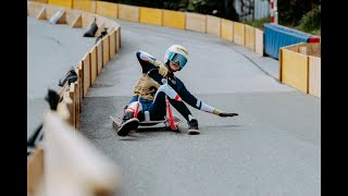 Sport Austria Finals am Bergisel in Innsbruck Rollenrodeln auf historischem Boden [upl. by Ahsyekal]