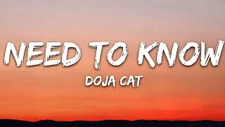 Doja Cat Need To Know Lyrics [upl. by Dihaz4]