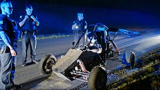 Street racing my 600cc Crosskart then Cops pulled up [upl. by Azpurua]