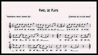 Papel de plata  Partitura móvil [upl. by Eirual]