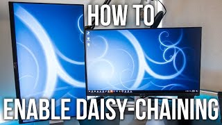 How To Enable DaisyChaining On The Dell U2414H Monitor [upl. by Ennovihc]