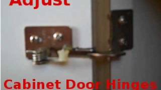 Adjusting Cabinet Door Spring Hinges [upl. by Aelam]