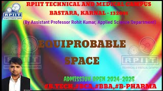 Equiprobable Space mathematics maths rpiitcollege [upl. by Aicad325]