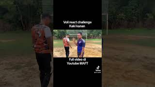 Voli react challenge3 percubaan kaki kanan voli reactchallenge bolasepak football [upl. by Nesyrb]