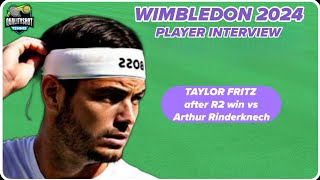 🎾Taylor Fritz quotWhen I saw that the match was basically overquot after Rinderknech win  Wimbledon 2024 [upl. by Eimarrej132]