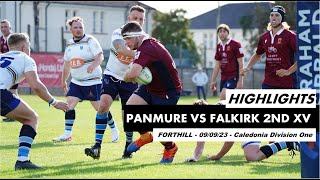 Panmure RFC 64  26 Falkirk 2nd XV Highlights [upl. by Anilam]