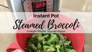 Instant Pot Steamed Broccoli  Avokado Silicone Steamer Basket [upl. by Enyaj]