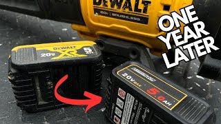 DEWALT knock off batteries  ONE YEAR LATER [upl. by Alesram898]