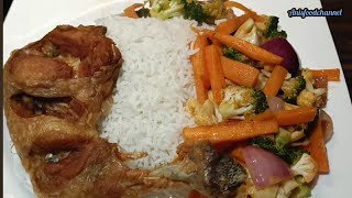 Cooking Easy amp Delicious Vegetable Stew with Rice Veggie Stew Recipe  Ghana Food Accra Streetfood [upl. by Jonati624]