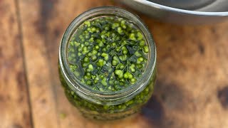 Pickled wild garlic capers [upl. by Yesdnyl]