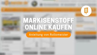 Markisenstoff online kaufen  Videoanleitung von Rollomeister [upl. by Artenra]