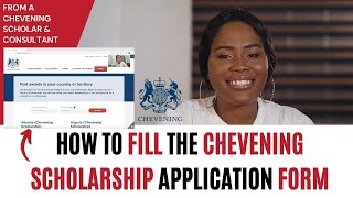 How To Fill The Chevening Scholarship Application WebsiteForm  Live StepbyStep Guide For 2024 [upl. by Teddie673]