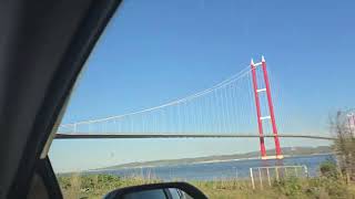 Close Up With Canakkale Suspension Bridge Worlds Longest canakkale suspensionbridge turkey [upl. by Whang]