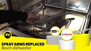 How to Replace the Spray Arms on a Dishwasher Bosch [upl. by Nileuqaj89]