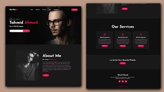 Build a Complete Personal Portfolio Website Using Only HTML And CSS  Pure HTML And CSS [upl. by Svoboda]