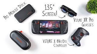 Add a 135” OLED AR Screen To The Steam Deck VITURE XR Pro Glasse Hands On [upl. by Guglielmo307]