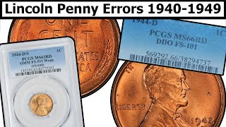 19401949 Wheat Penny Errors amp Varieties Complete Guide  Values amp Clear Explanation [upl. by Emelita]