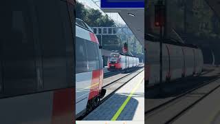 Feldkirch Austria station traffic trains [upl. by Aihtnyc]