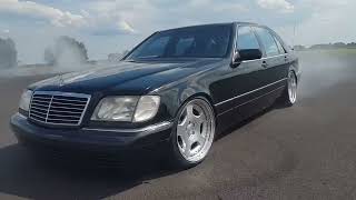 Burnout Mercedes S500 w140 Lorinser rims [upl. by Ecikram]