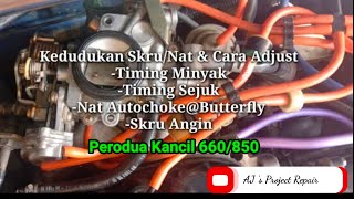 Carburetor KancilKedudukan Skru² Timing [upl. by Llerrehc]