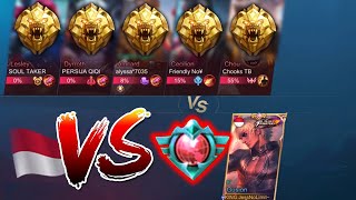 1 Top Global VS 5 Orang Master  Mobile Legends [upl. by Lebasy]