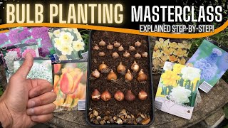 The Art of PLANTING BULBS in POTS amp CONTAINERS Explained LAYERING Tulips Daffodils AND Crocus [upl. by Aradnahc853]