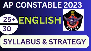 AP CONSTABLE CLASSES ENGLISH SYLLABUS amp STRATEGY [upl. by Gnurt]