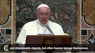 Pope Peace depends on human dignity [upl. by Arerrac276]