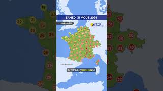 Météo du Samedi 31 Août au Lundi 2 Septembre 2024 [upl. by Drake63]