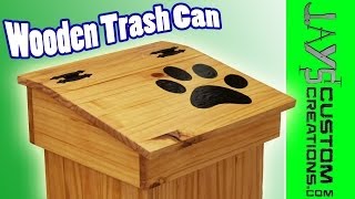 Make A Wooden Trash Can Free Plans  122 [upl. by Arraek]