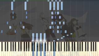 Gatchaman Crowds OST Unbeatable Network Piano Synthesia Tutorial [upl. by Doone286]