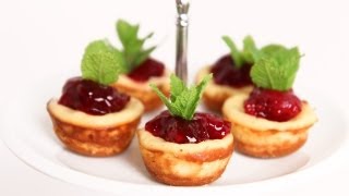 Mini Cherry Cheesecake Recipe  Laura Vitale  Laura in the Kitchen Episode 622 [upl. by Squier]