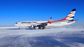 737 MAX Landing in Antarctica for First Time [upl. by Widera]